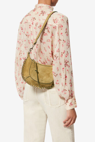 Bolso baguette Oskan Moon de piel de becerro anteada