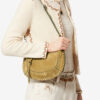 Bolso baguette Oskan Moon de piel de becerro anteada