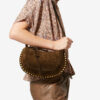 Bolso baguette Oskan Moon de piel de becerro anteada Bolso baguette Oskan Moon de piel de becerro anteada