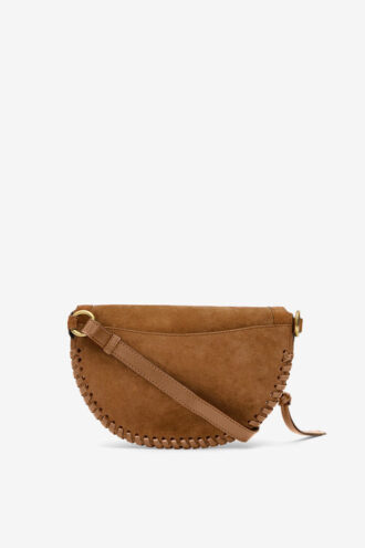 Bolso Banana Skano en piel de becerro ante color coñac