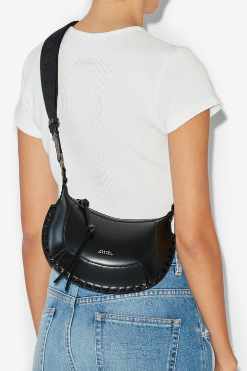 Bolso bandolera Mini Moon de piel granulada Bolso bandolera Mini Moon de piel granulada