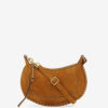 Bolso bandolera Oskan Moon de piel de becerro ante trenzada Bolso bandolera Oskan Moon de piel de becerro ante trenzada