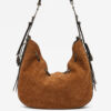 Bolso Bolton Hobo Vintage de piel de ante Bolso Bolton Hobo Vintage de piel de ante