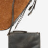 Bolso Bolton Hobo Vintage de piel de ante Bolso Bolton Hobo Vintage de piel de ante