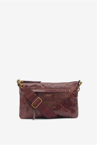Bolso de hombro Nessah en piel brillante