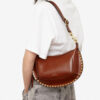 Bolso de hombro Oskan Moon en piel suave Bolso de hombro Oskan Moon en piel suave