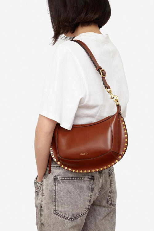 Bolso de hombro Oskan Moon en piel suave Bolso de hombro Oskan Moon en piel suave