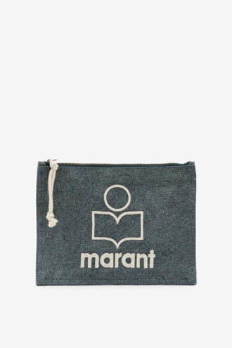 Bolso de mano de algodón descolorido con logotipo Netia