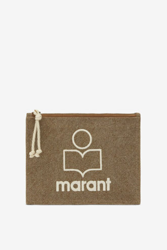 Bolso de mano de algodón descolorido con logotipo Netia