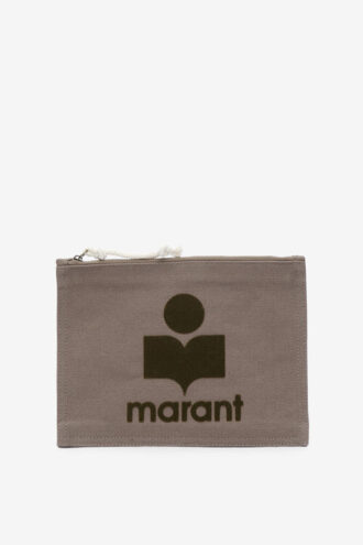 Bolso de mano de algodón descolorido con logotipo Netia