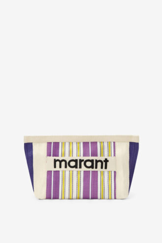 Bolso de mano de nylon a rayas Powden
