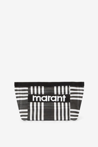 Bolso de mano de nylon a rayas Powden