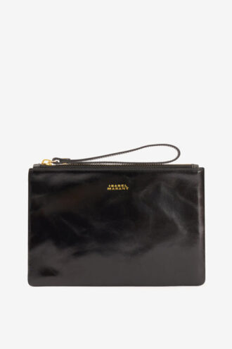 Bolso de mano de piel brillante Mino