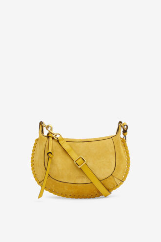 Bolso de mano de piel de becerro trenzada Oskan Moon
