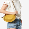 Bolso de mano de piel de becerro trenzada Oskan Moon Bolso de mano de piel de becerro trenzada Oskan Moon