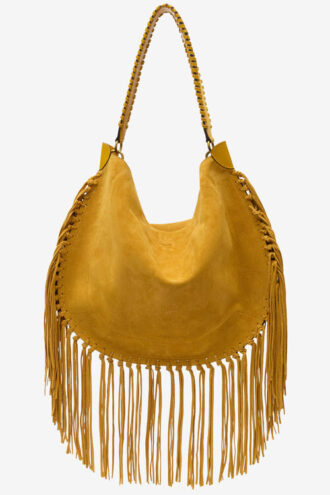 Bolso de mano Oskan Hobo Soft de piel de becerro con flecos