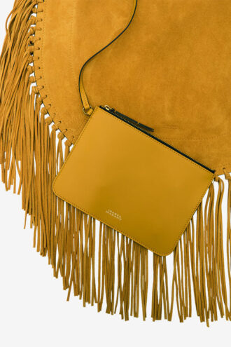 Bolso de mano Oskan Hobo Soft de piel de becerro con flecos