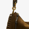 Bolso de mano Oskan Hobo Zip de piel de becerro ante con flecos Bolso de mano Oskan Hobo Zip de piel de becerro ante con flecos