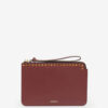 Bolso de mano plano de piel