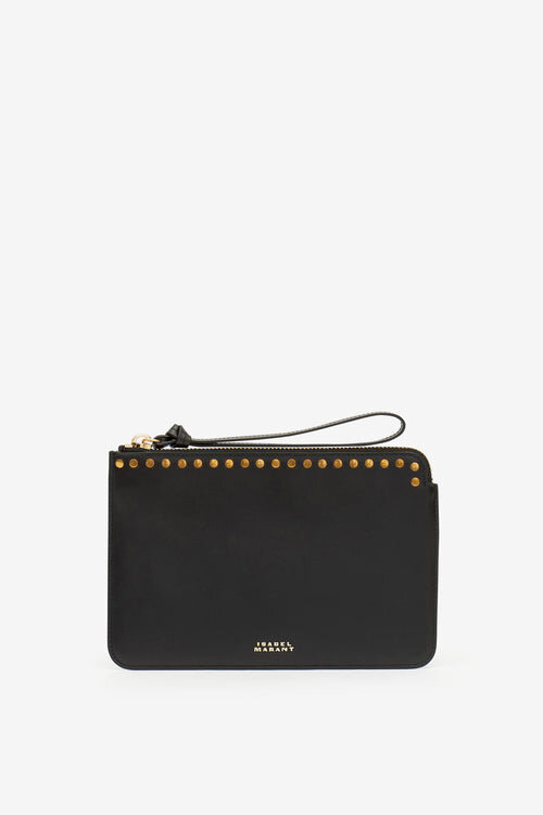 Bolso de mano plano de piel Bolso de mano plano de piel