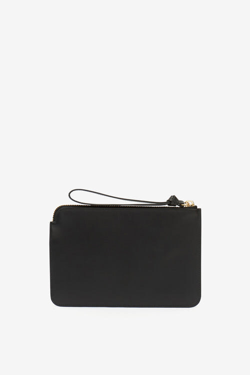 Bolso de mano plano de piel Bolso de mano plano de piel