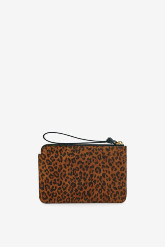Bolso de mano plano de piel