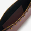 Bolso de mano plano de piel