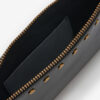 Bolso de mano plano de piel Bolso de mano plano de piel