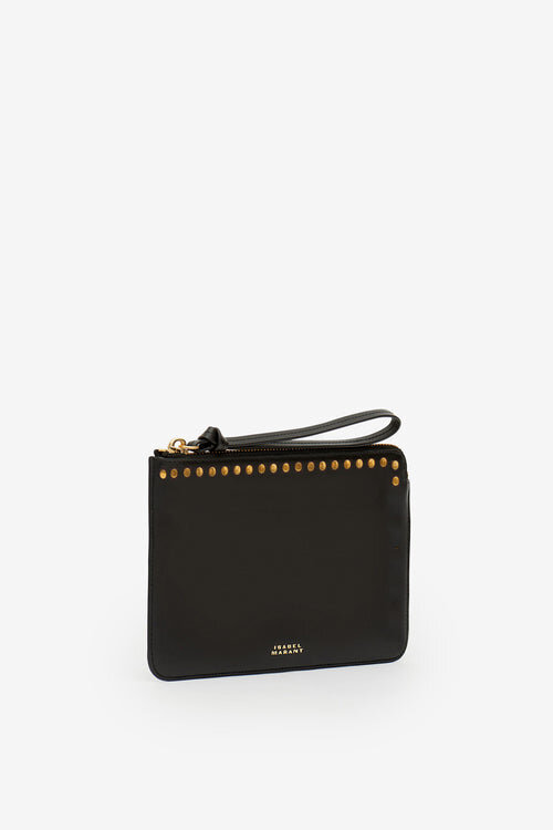 Bolso de mano plano de piel Bolso de mano plano de piel