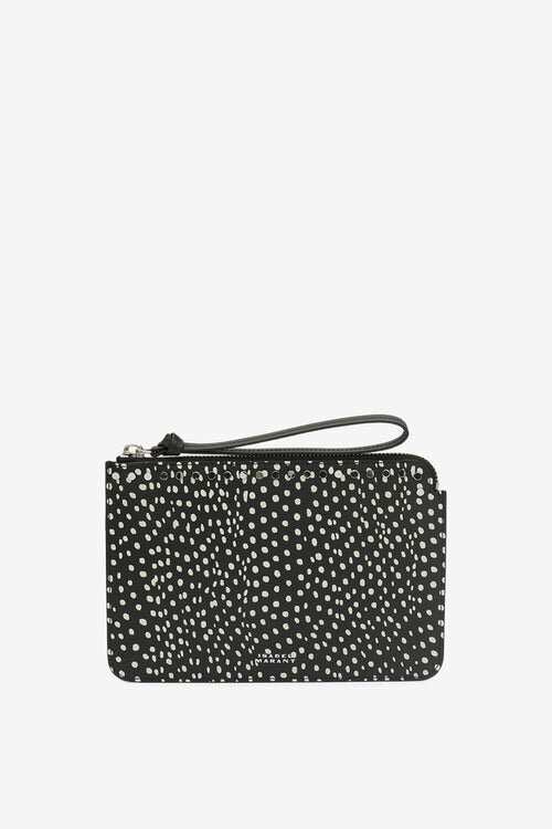 Bolso de mano plano de piel estampada Bolso de mano plano de piel estampada