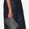 Bolso de mano plano de piel estampada Bolso de mano plano de piel estampada