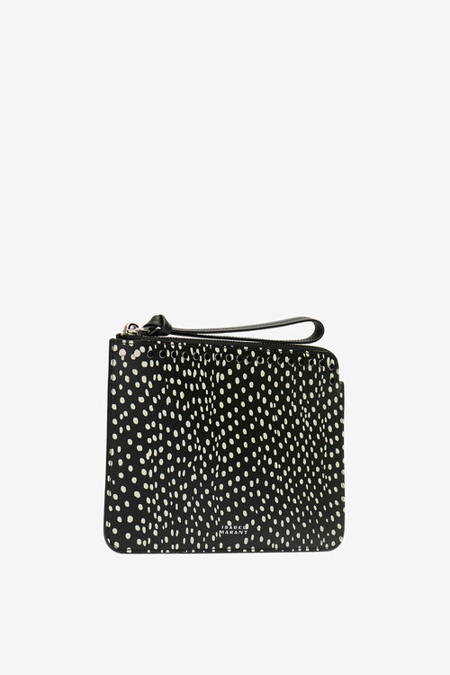 Bolso de mano plano de piel estampada Bolso de mano plano de piel estampada