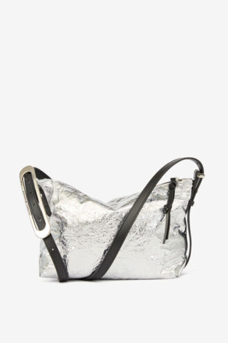 Bolso mini Leyden en piel de cordero metalizada