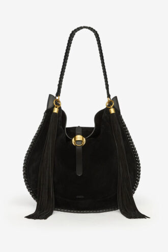 Bolso Oskan Hobo Folk de piel de becerro trenzada