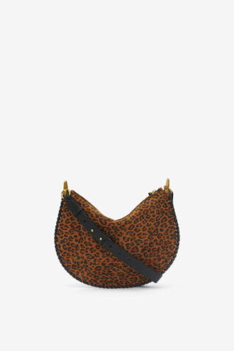 Bolso Oskan Soft Zip de piel de ante estampada