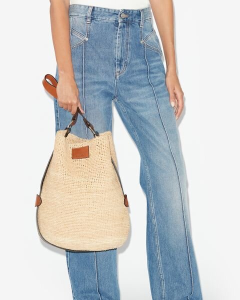 Bolso tipo cubo Bayia de rafia Bolso tipo cubo Bayia de rafia