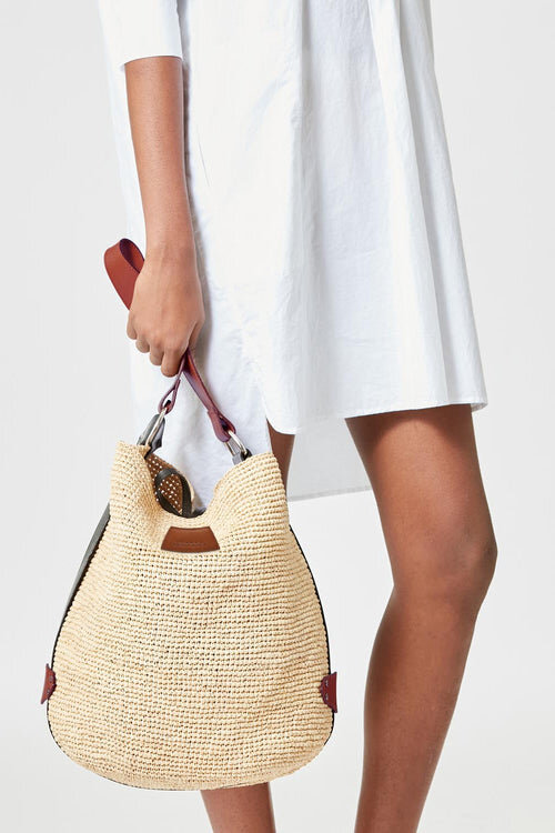 Bolso tipo cubo Bayia de rafia Bolso tipo cubo Bayia de rafia