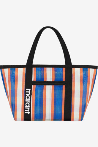 Bolso tote Darwen de nylon a rayas