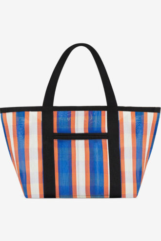 Bolso tote Darwen de nylon a rayas