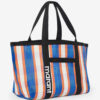 Bolso tote Darwen de nylon a rayas Bolso tote Darwen de nylon a rayas