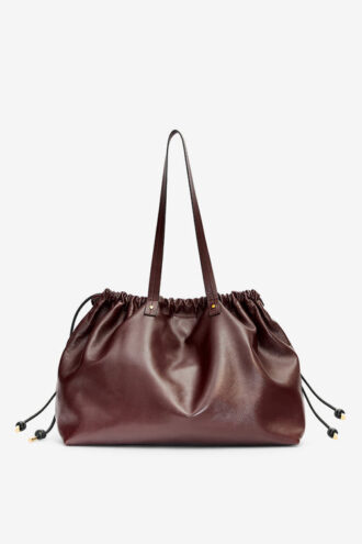 Bolso tote de piel brillante Silven E/W