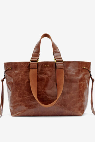 Bolso tote de piel brillante Wardy