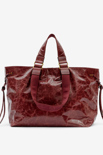 Bolso tote de piel brillante Wardy
