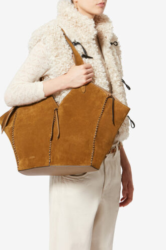 Bolso tote de piel de ante