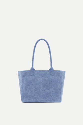 Bolso tote Yenky con cremallera de algodón lavado y logotipo