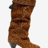 Botas de ante drapeado de piel de becerro Elita Botas de ante drapeado de piel de becerro Elita