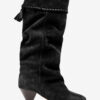 Botas de ante drapeado de piel de becerro Elita Botas de ante drapeado de piel de becerro Elita