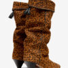Botas de ante drapeado de piel de becerro Elita Botas de ante drapeado de piel de becerro Elita