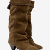 Botas de ante drapeado de piel de becerro Elita