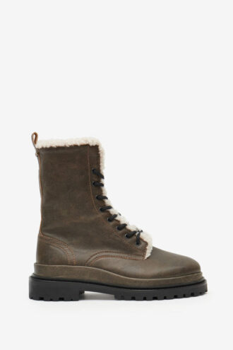 Botas de piel con forro de pelo Ghiso